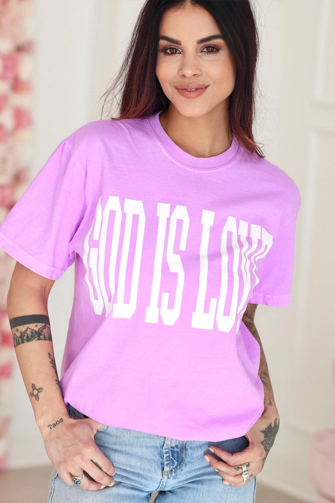 God Is Love Orchid Tee