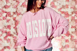 God Is Love Oversized Ribbed Pullover