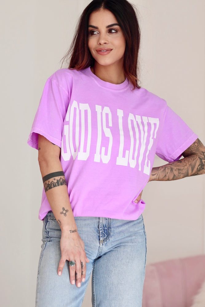 God Is Love Orchid Tee