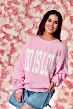 God Is Love Oversized Ribbed Pullover