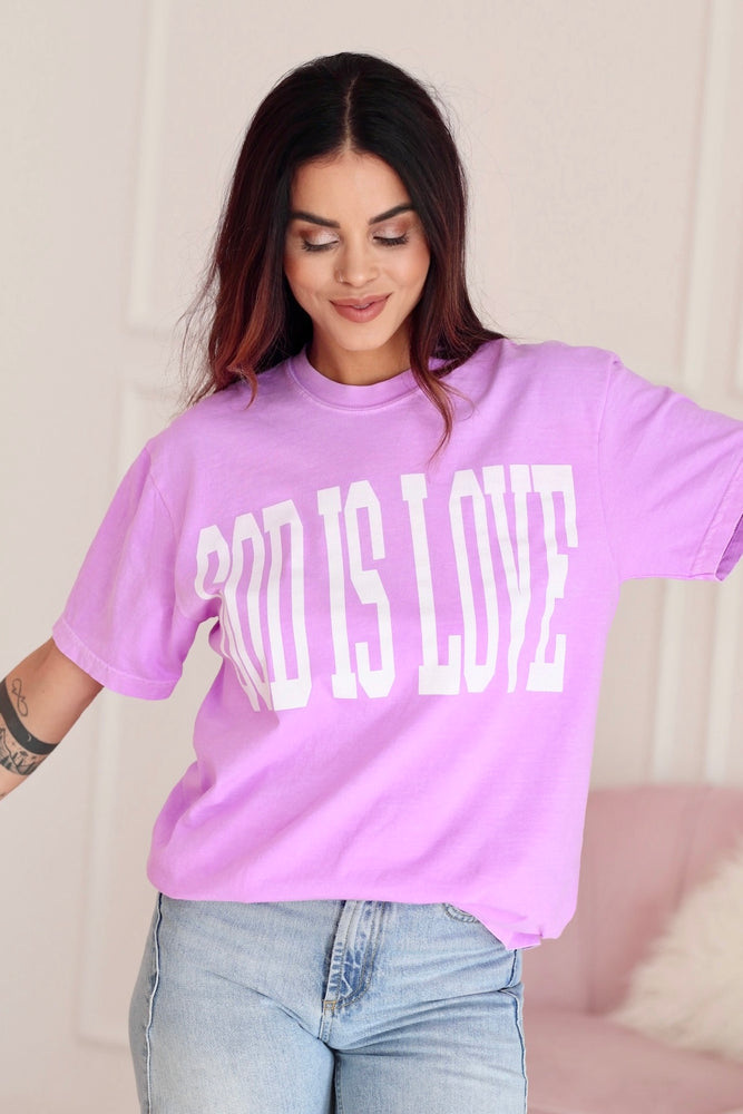 God Is Love Orchid Tee