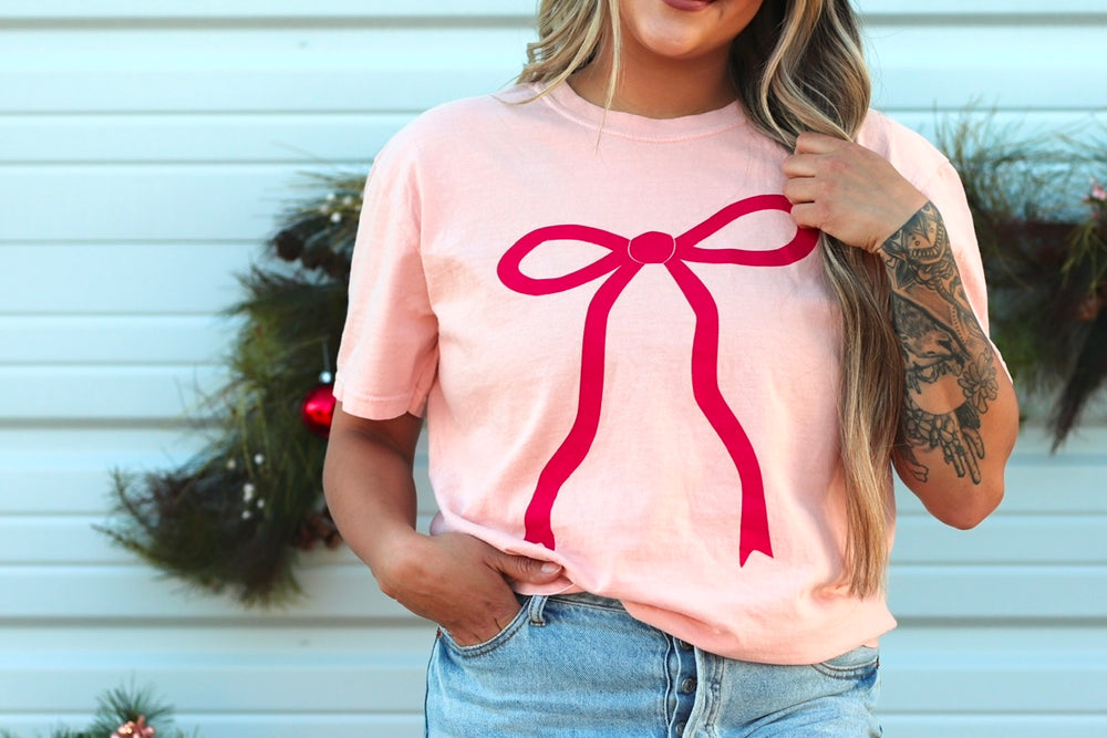 Christmas Bow Tee